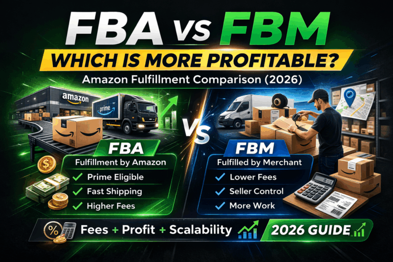 FBA vs FBM profitability comparison infographic