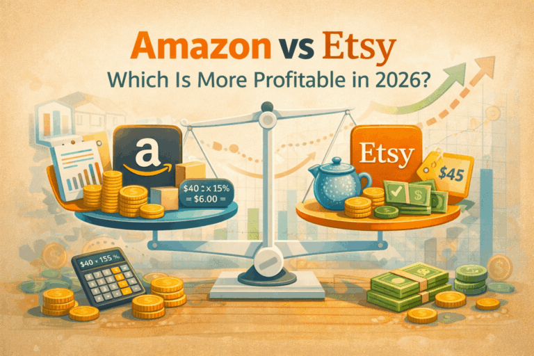 Comparison of Amazon and Etsy profits