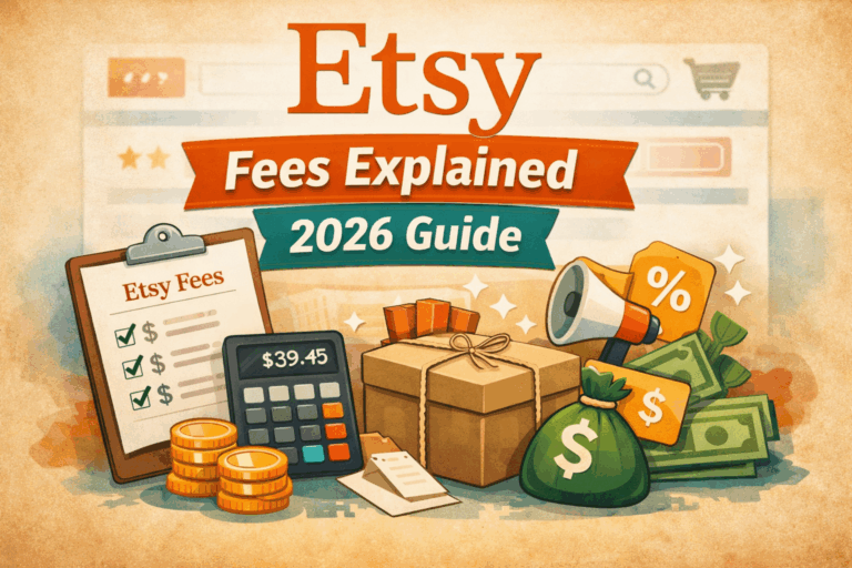 Etsy fees guide with financial elements